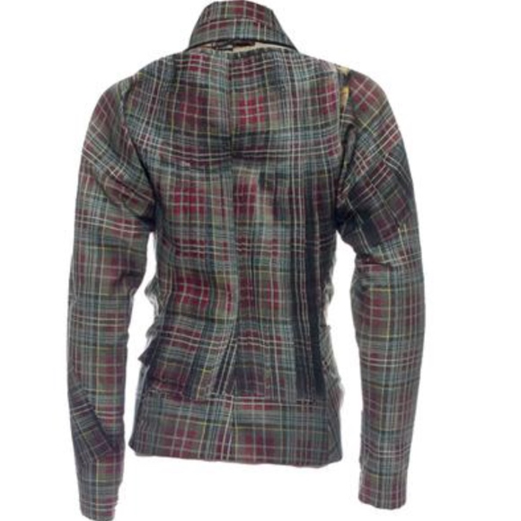 Jean Paul Gaultier Plaid Gathered Tie Waist Jacket - Picture 3 of 3